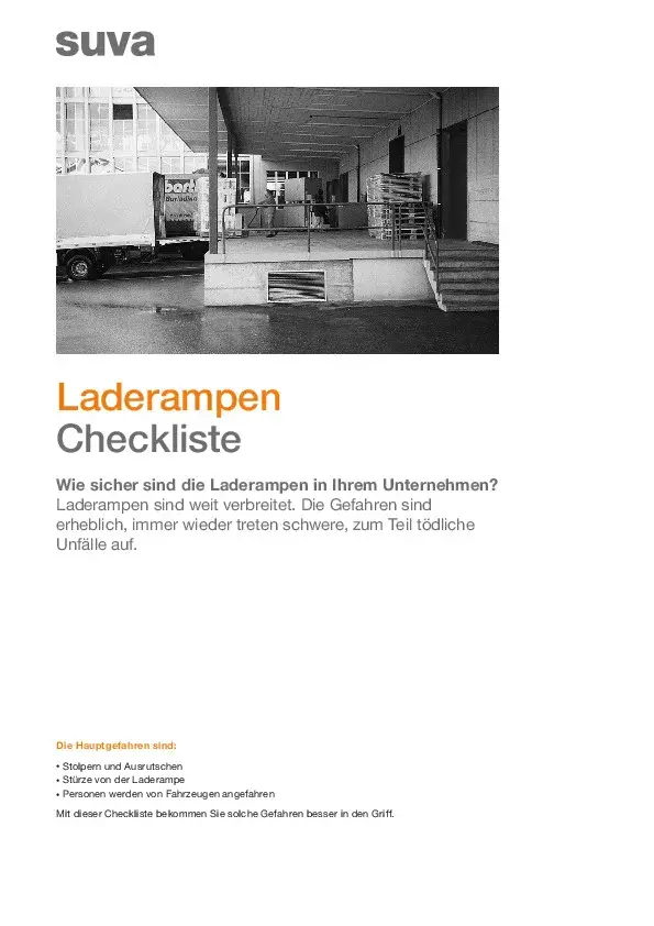SUVA Checkliste Laderampen