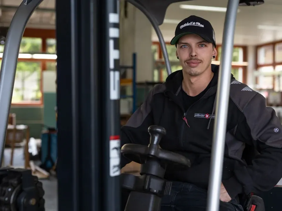 Andrin bei der Arbeit