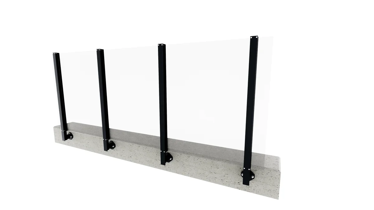 Glasgeländer Pure – robust und schörkellos.