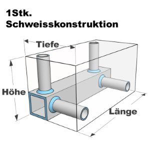 Schweisskonstruktion mit Bemassung